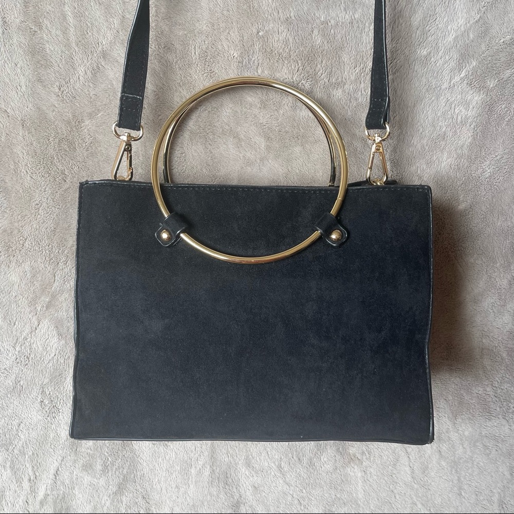 Black Suede Crossbody